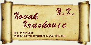 Novak Krušković vizit kartica